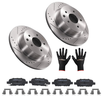 Rear Brake Rotors and Pads Kit for Nissan 350Z (2006–2009) / 370Z (2009–2019) 31387