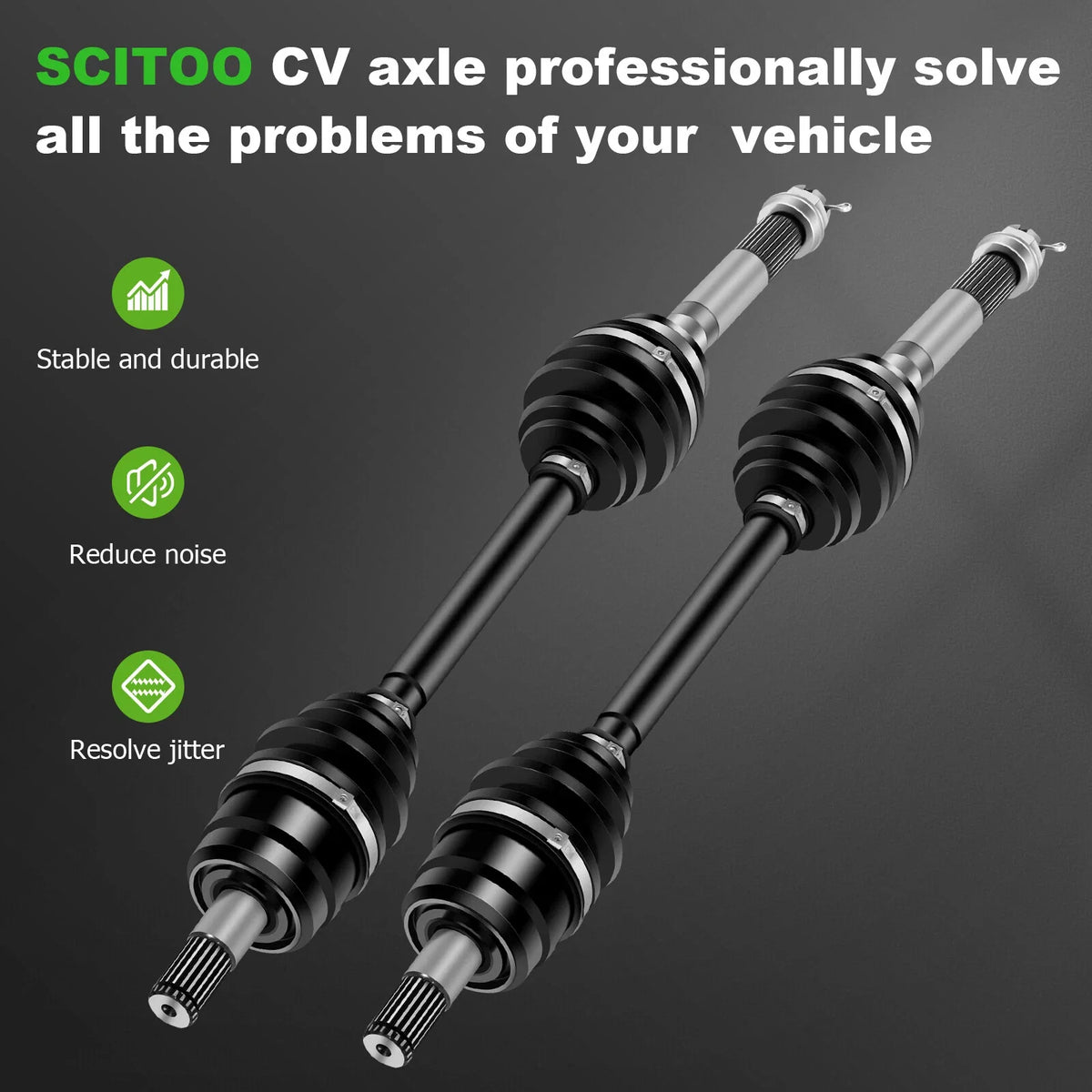 Pair of CV Axles for Kawasaki Mule 610 (2005–2016)