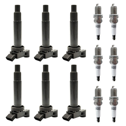 6X Ignition Coils + 6X Spark Plugs for Toyota Sienna 3.3L V6 (2001–2006) UF267