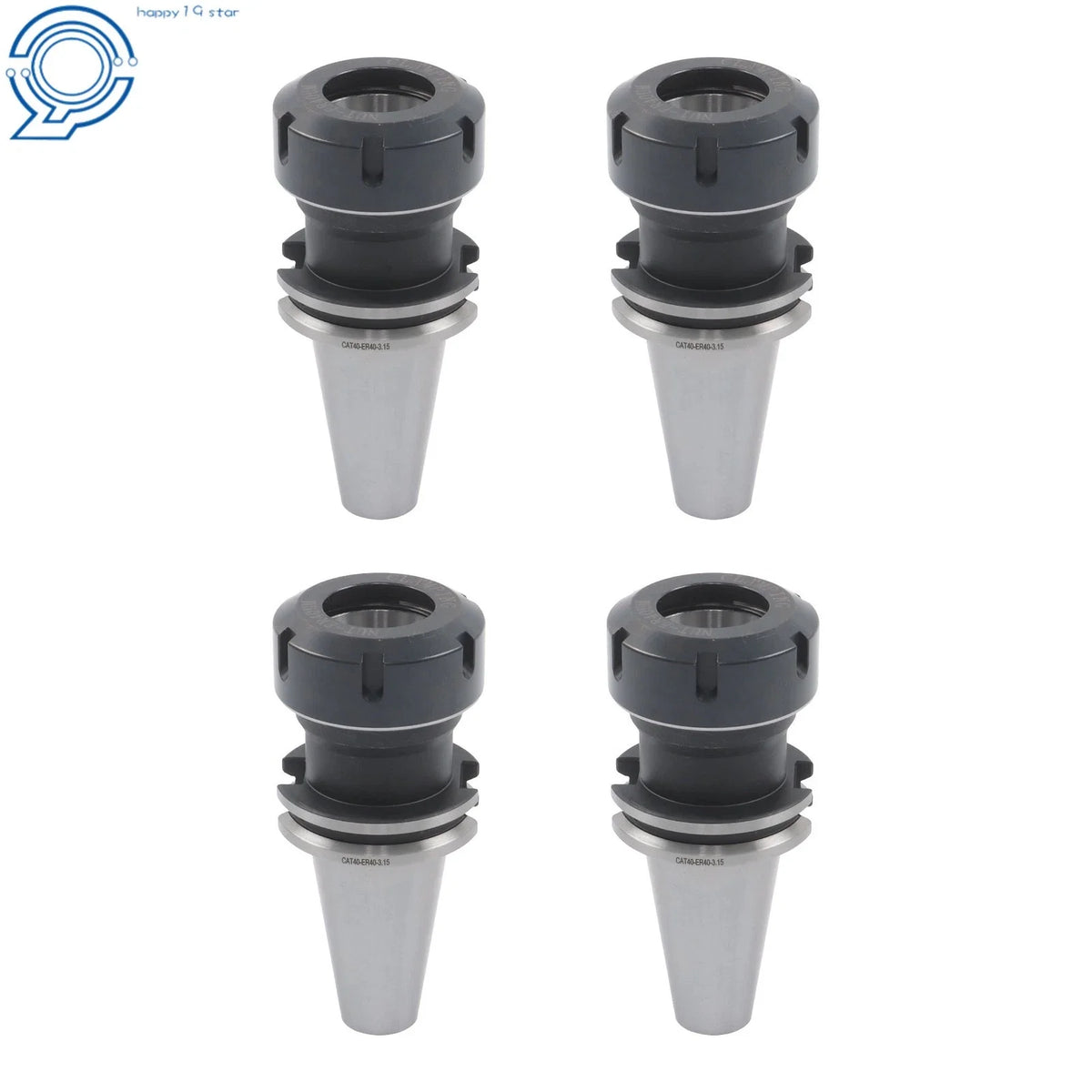 4 Piece Collet Chuck Set CAT40 ER40 for Precision Machining (20000 RPM)