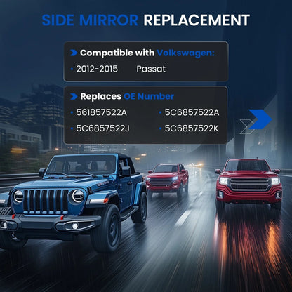 Heated Mirror Glass for Volkswagen Passat (2012–2015) 561857521A
