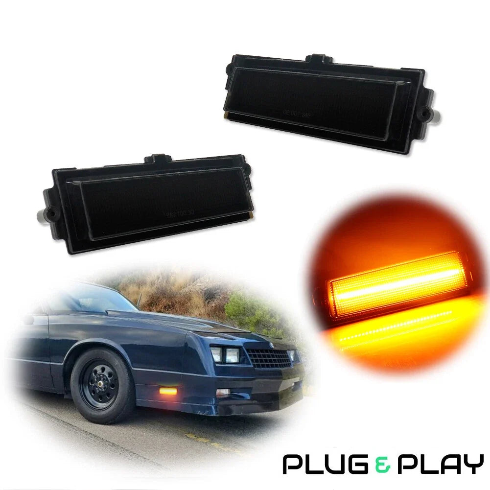 Set of 2 Front Side Marker Lamps for Chevy Monte Carlo SS (1981–1988)