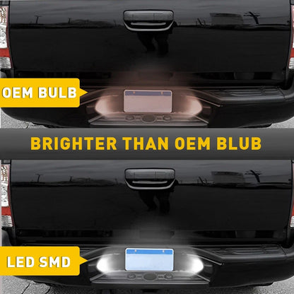 2X White LED License Plate Lights for Toyota Tacoma (2005–2015)