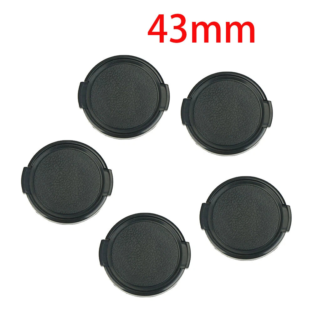 5PC 43mm Snap on Front Cap for DSLR SLR Camera Lens