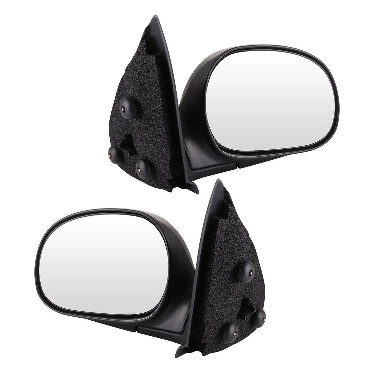 Set of 2 Black Manual Fold Mirrors for Ford F150 (1997–2004)