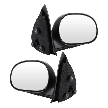 Set of 2 Black Manual Fold Mirrors for Ford F150 (1997–2004)