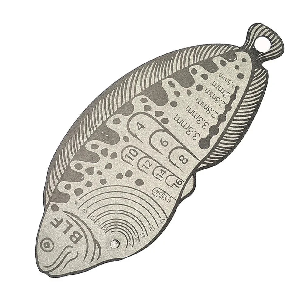 Feather Measurer Gauge 105mm x 42mm x 2.8mm Aluminum Alloy