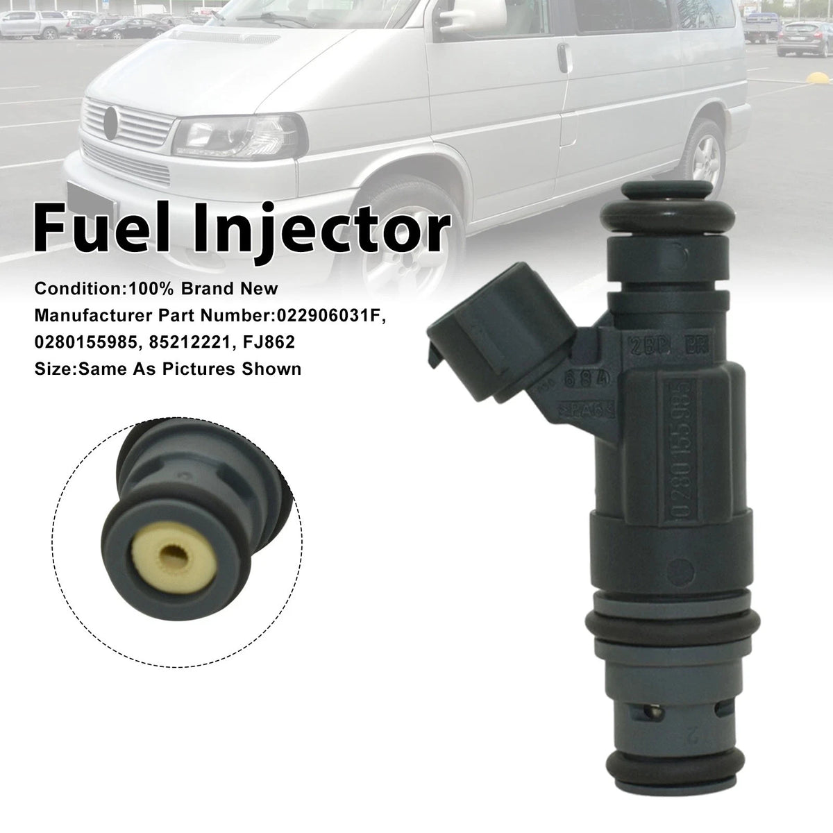 Fuel Injector for Volkswagen Jetta EuroVan (2001–2004) 0280155985, FJ862
