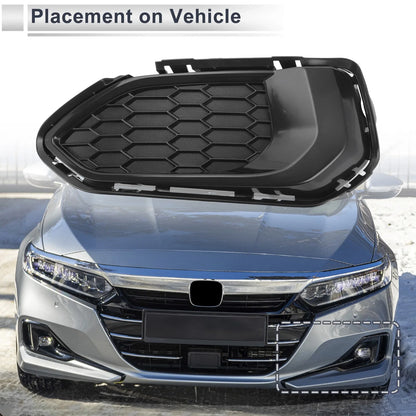 1pc Fog Light Grill for Honda Fit (2018) No. 71108T5HH50 ABS Black