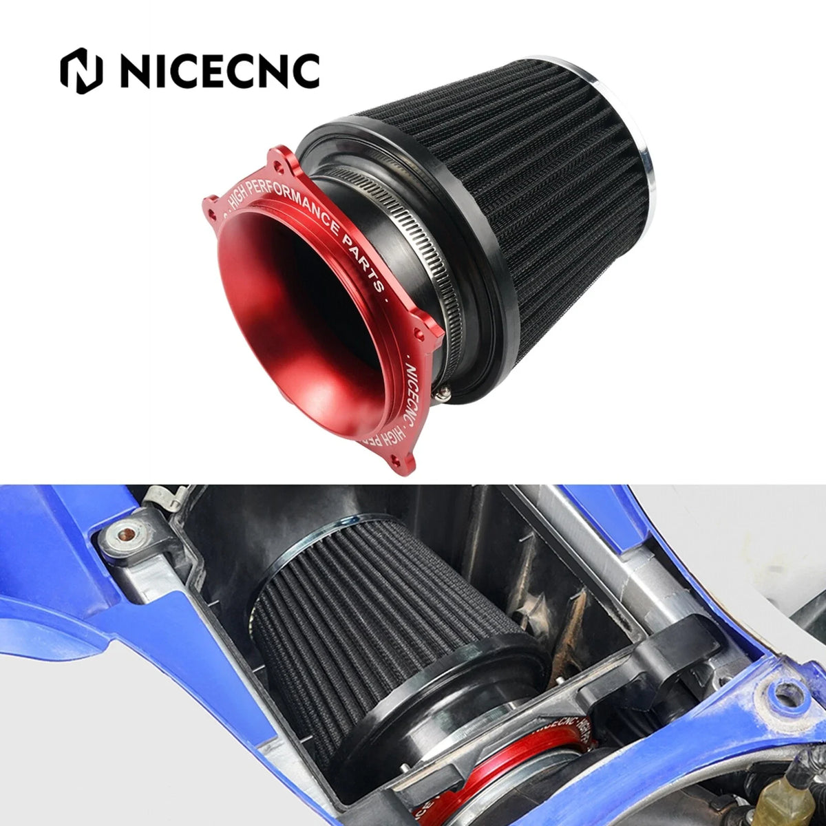 Air Intake Filter with Holder Adapter Kit for Yamaha YFZ450R/RSE (2009–2025)