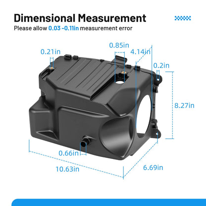 Air Filter Box Case Housing for Honda TRX450R TRX450ER (2006–2014) 17210-HP1-600, 17223-HM8-000