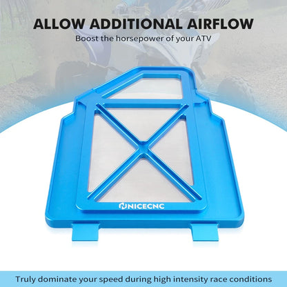 Airbox Lid Cover Cleaner Case Cap for Yamaha YFZ450R (2009–2024) Blue