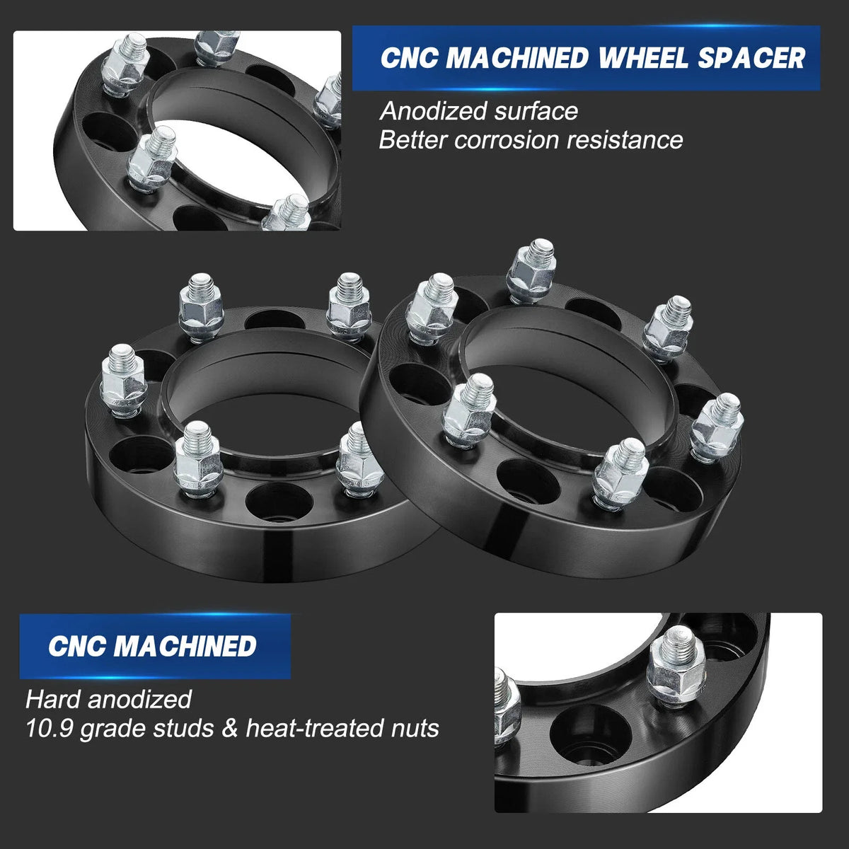 1 Inch Hubcentric Wheel Spacers for Toyota 4Runner FJ Cruiser Sequoia (2008–2023)