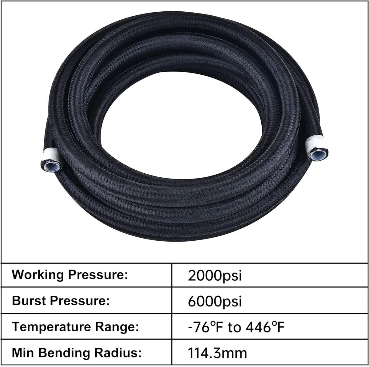 10AN E85 Nylon Braided PTFE Fuel Line Kit for Fuel Lines (10–20 ft)