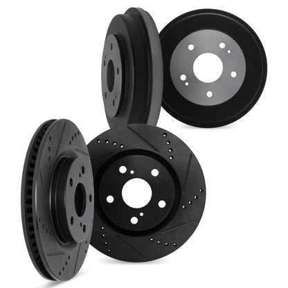 Rotor Set for Chevy Malibu (2004–2012) | Drilled and Slotted | ALX-PAU-DF-8004-53001-CLA1