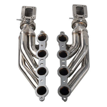 Turbo Exhaust Manifold + Elbow Adaptor T3 T4 V Band 3.0" for LS1 LS3 LS6 LSX V8 (2000–2023)
