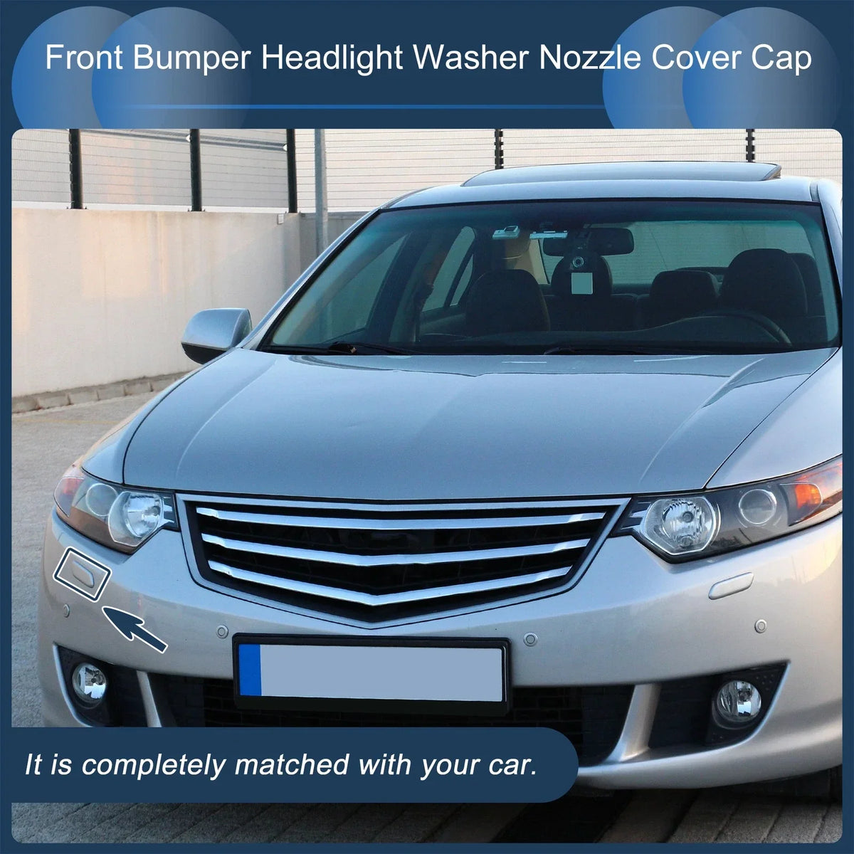 Front Right Washer Nozzle Cover for Honda Accord VIII 2011-2013 Red 1 x