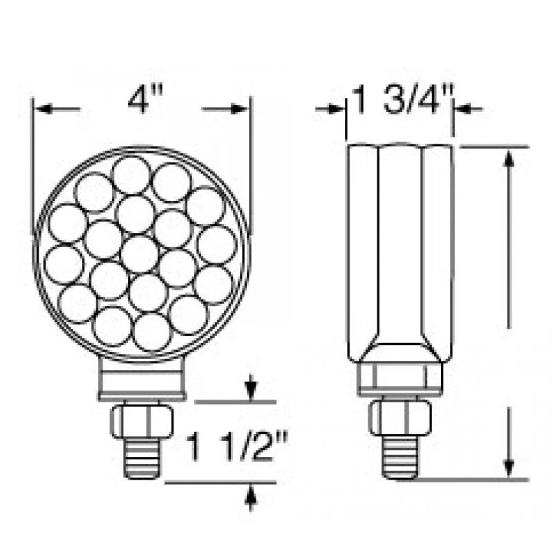 LED Turn Signal Stud Mount Reflector for (UP#38719)