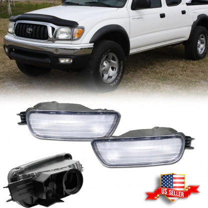 2X Clear Lens Front Bumper Turn Signal Lights for Toyota Tacoma (2001–2004)