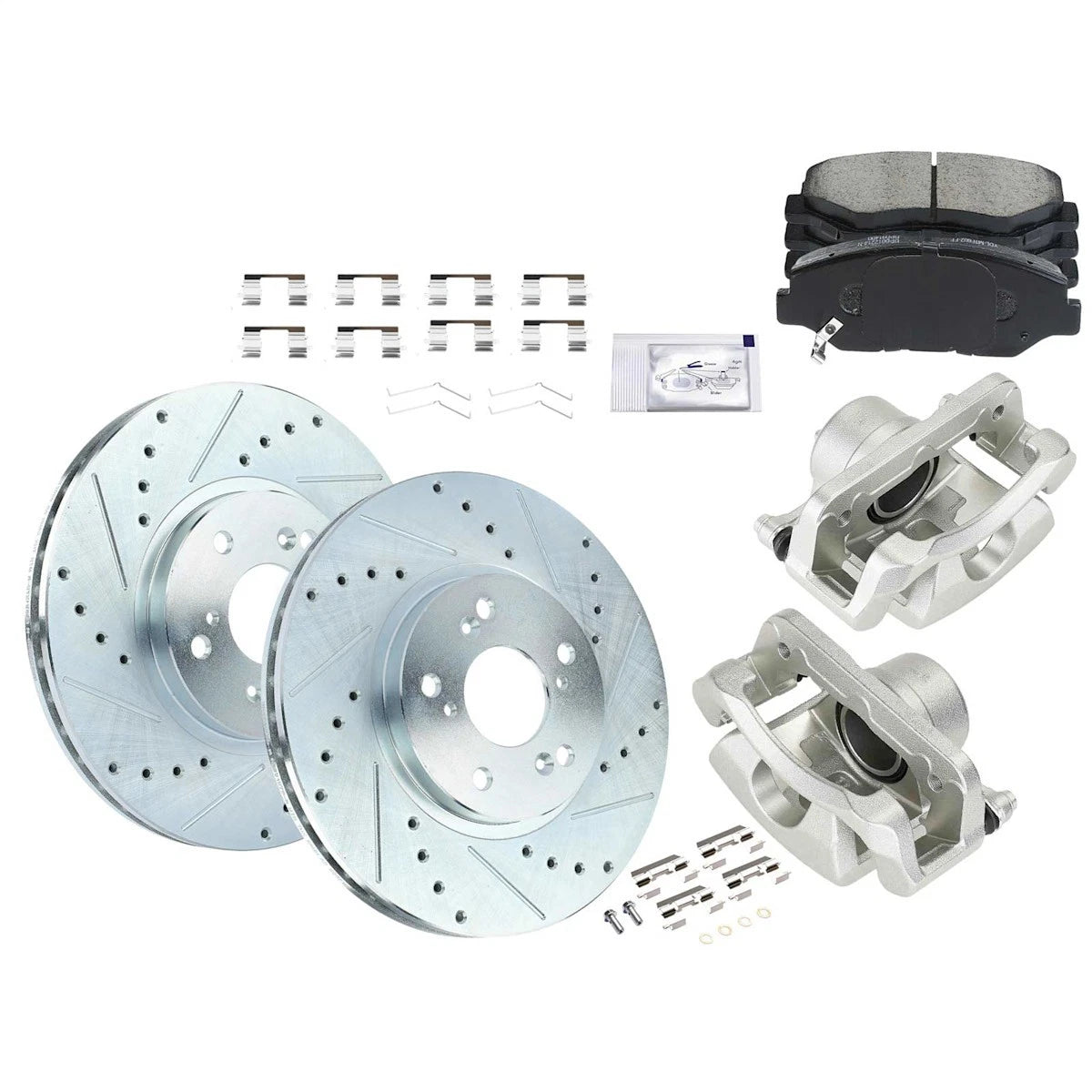 2X Front Brake Kit with Calipers for Honda Pilot (2003–2008) 18103722, S31275, P914