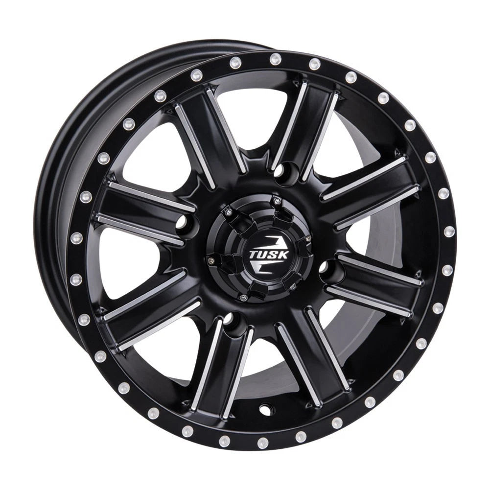 Tusk Cascade Wheel 14x7 Machined/Black for ATV (185-276-0015)