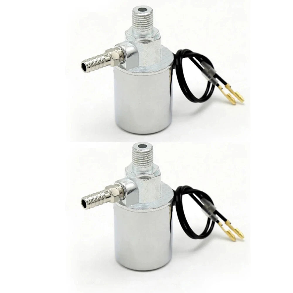 2 Chrome Solenoid Valves for Train Horn Air Tank Compressor (12V/24V)