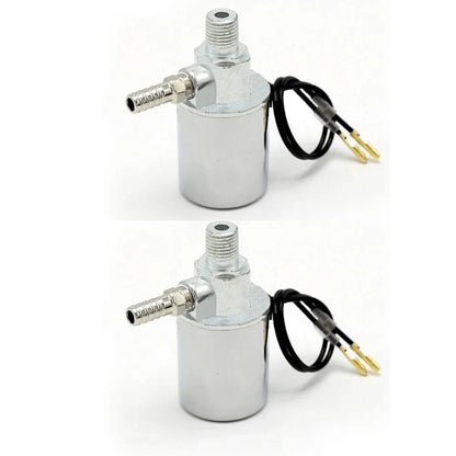 2 Chrome Solenoid Valves for Train Horn Air Tank Compressor (12V/24V)