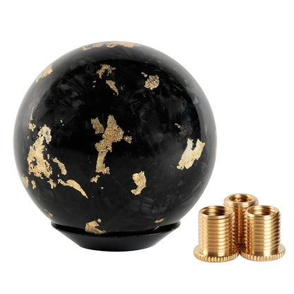 Universal Carbon Fiber Ball Gear Shifter Knob with 3 Adapters