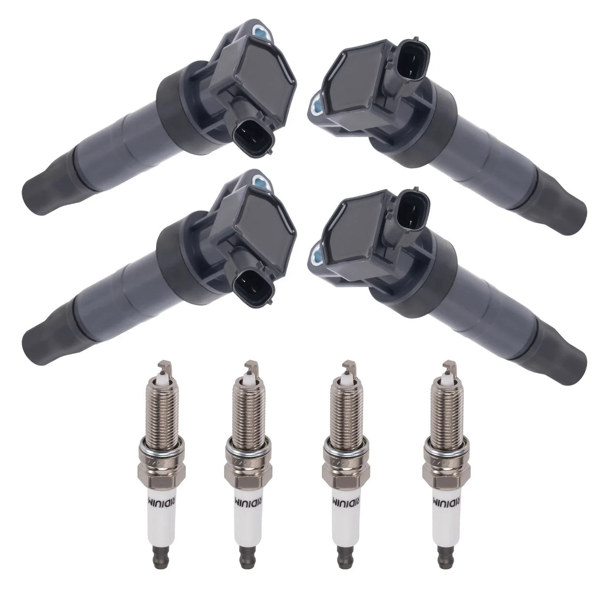 Set of 4 Ignition Coils & Spark Plugs for Hyundai Santa Fe 2.4L I4 (2010–2012) 27300-3F100