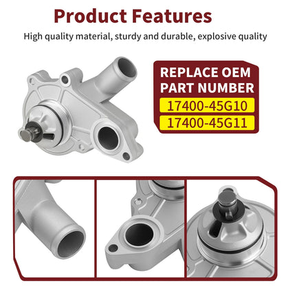 Water Pump Assembly for Suzuki LTR450 LT-R 450 450R (2006–2011) 17400-45G10, 17400-45G11