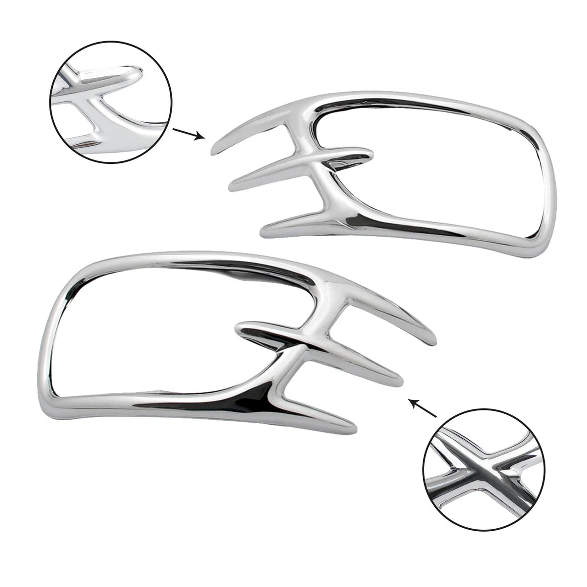 Chrome Fairing Mirror Back Accent Grilles for Honda GL1800 (2001–2011) T9
