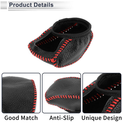 1 Pc Gear Shift Knob Cover for Toyota RAV4 (2019–2024) Pebbled Black Red