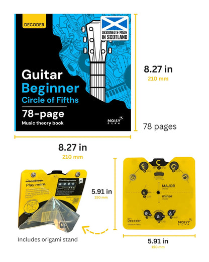 Guitar Circle of Fifths Wheel & Theory Book for Music Education