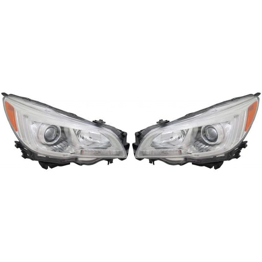 Headlight Pair for Subaru Legacy (2015–2017) PLX-M0-320-1127L-AS1-CL360A55, SU2502151, SU2503151 Chrome