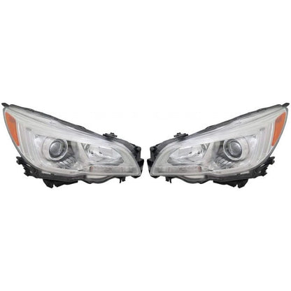 Headlight Pair for Subaru Legacy (2015–2017) PLX-M0-320-1127L-AS1-CL360A55, SU2502151, SU2503151 Chrome