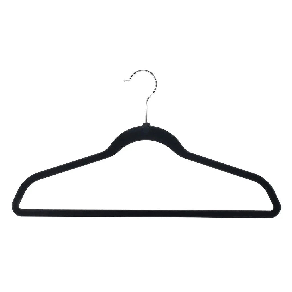 50-Pack Velvet Flocked Non-Slip Closet Hangers for Space Saving