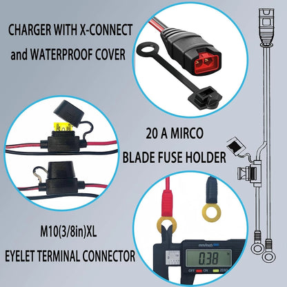 2 Pack GC008 X-Connect Cables for NOCO Battery Charger Accessories