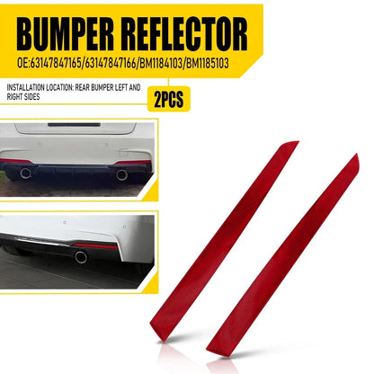 Set of 2 Rear Bumper Reflector Lamps for BMW 3-Series (2012–2017)