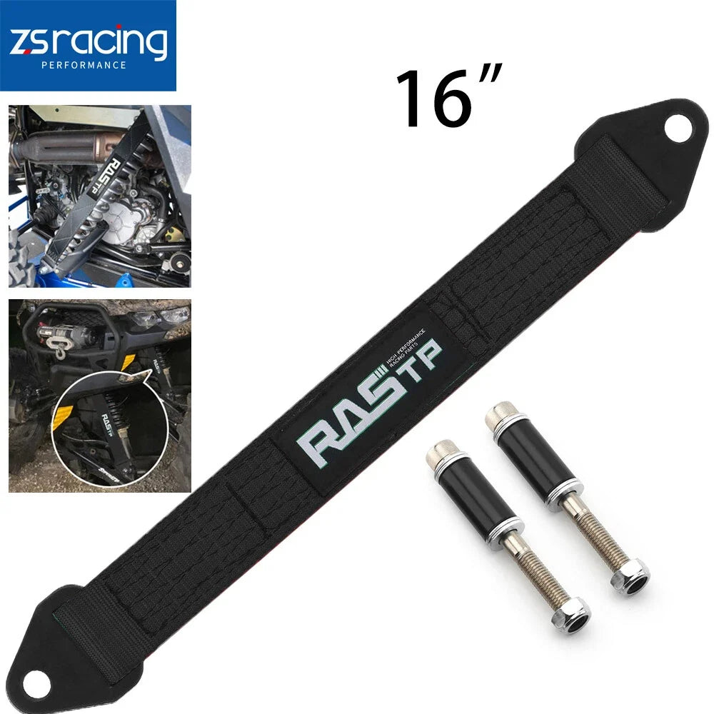 16" Black Limit Straps for Shock Suspension Travel (4 Layers Webbing)