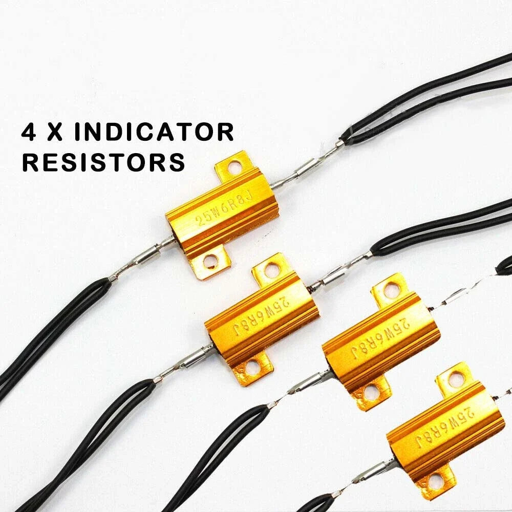 4X LED Indicator Load Resistor Relay Flasher for Honda XR XR400 XR650 XR650L CRF230M (2000–2023)