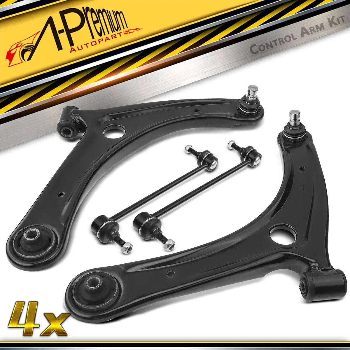 Set of 4 Front Control Arms with Ball Joints for Jeep Compass