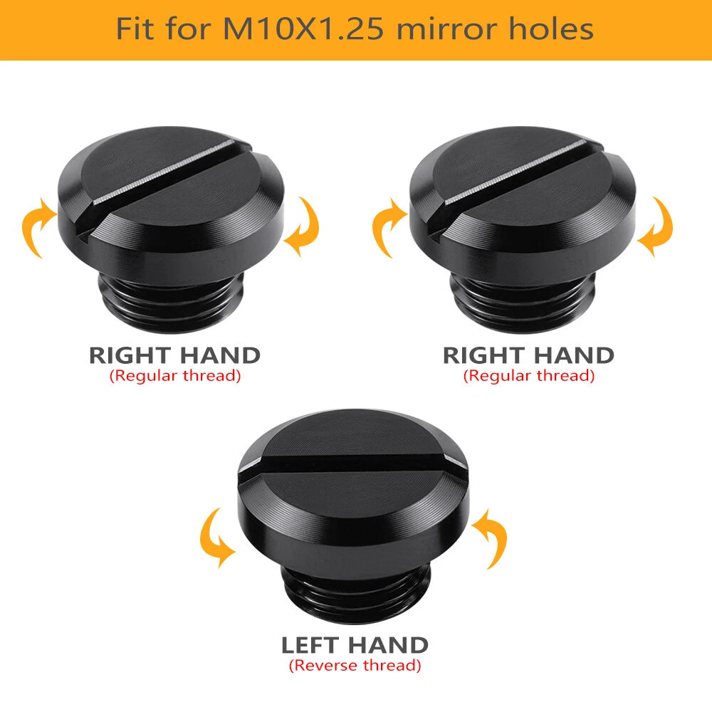 M10x1.25 Mirror Blanking Hole Plugs for KTM 1190 Adventure/R/S/T, Duke 200 (2013–2015)