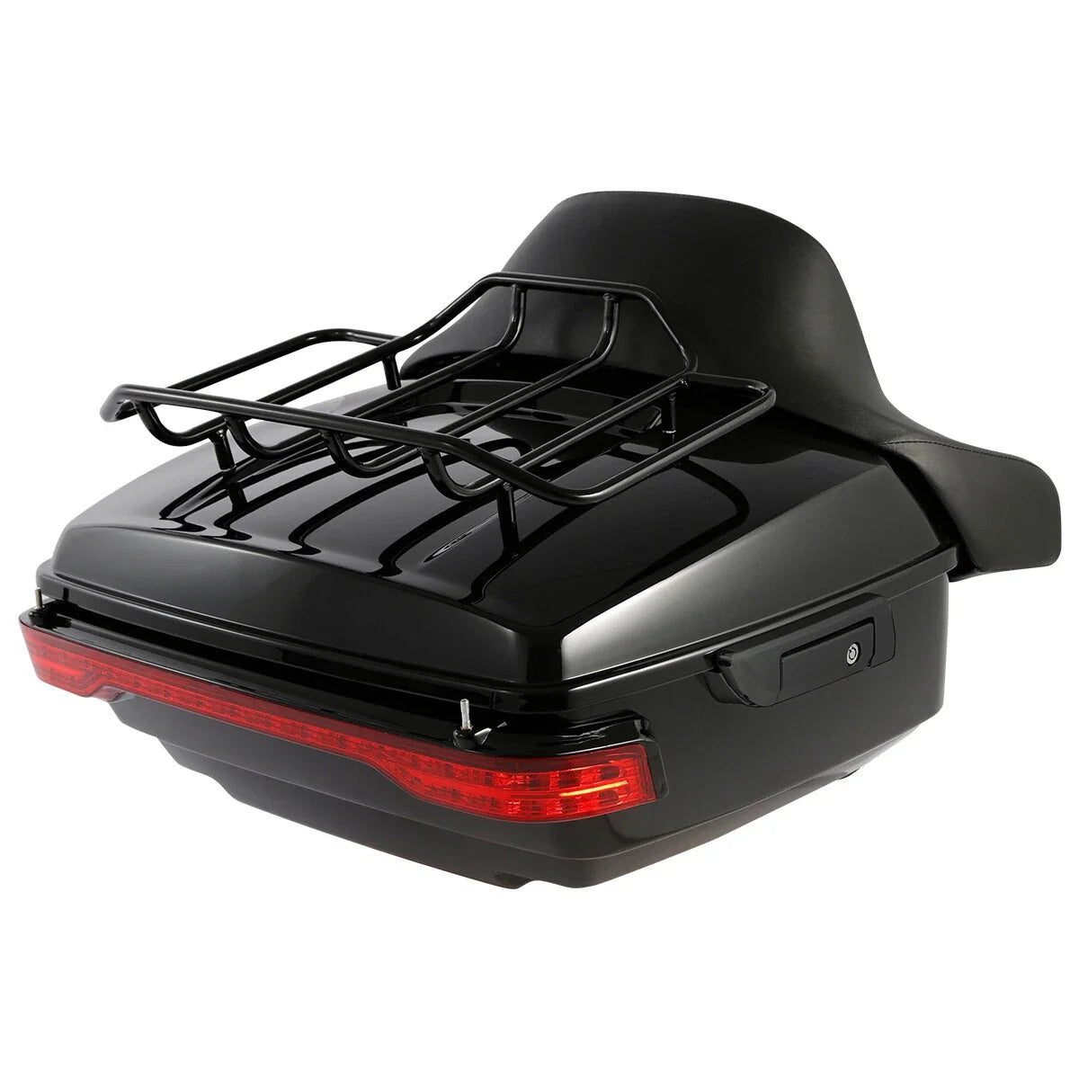 LED Trunk Backrest Pad Luggage Rack for Harley Touring (2014–2026)