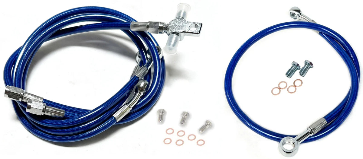 Streamline Steel Braided Brake Lines for Raptor 700 (2006–2015) +2" Front +6" Rear