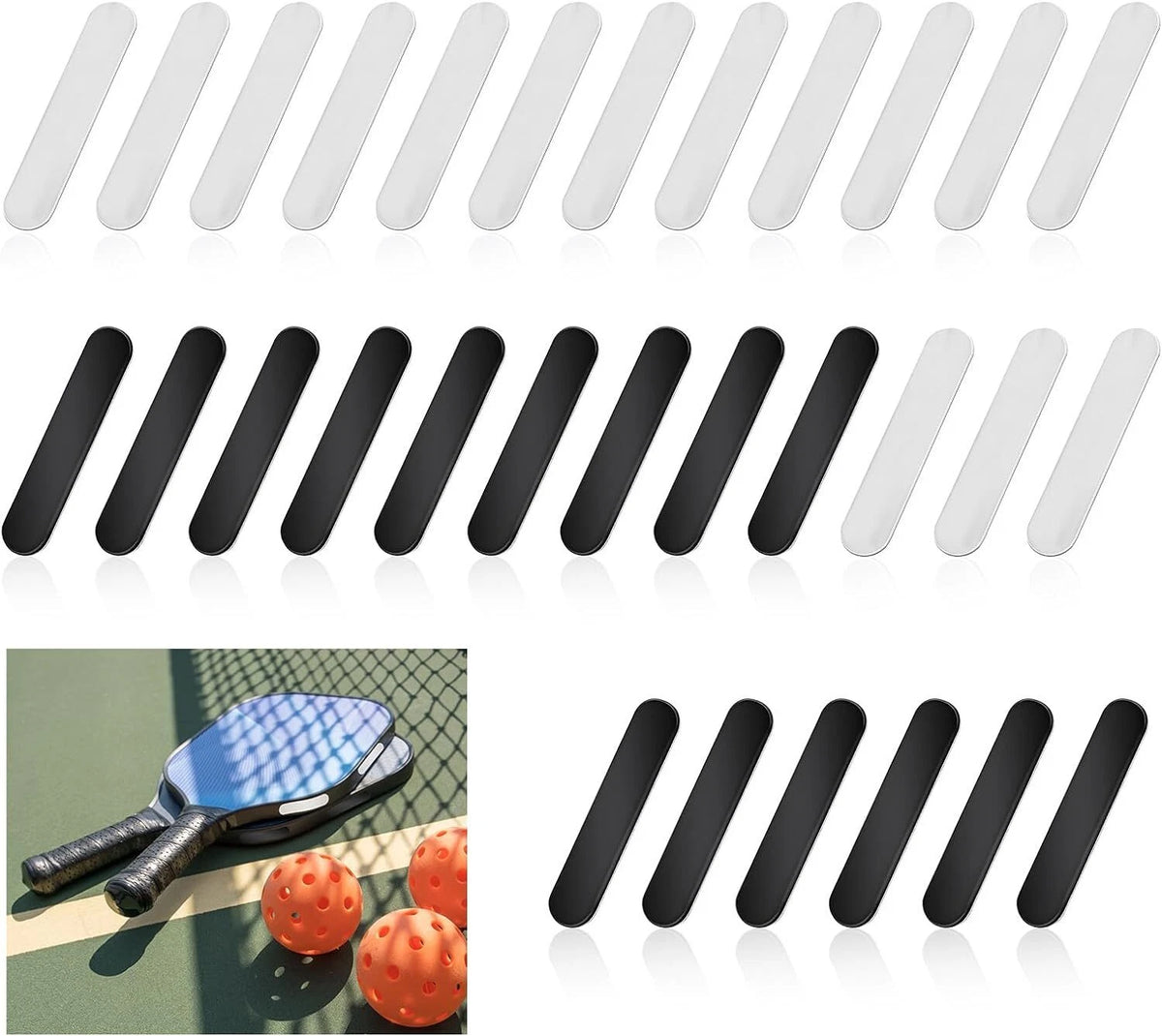 30 Pcs Weighted 3g Lead Tape for Pickleball Paddles