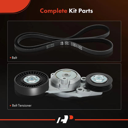 2X Serpentine Belt Drive Component Kit for Toyota Camry (2010–2011) 90K39095, K030471, 39095