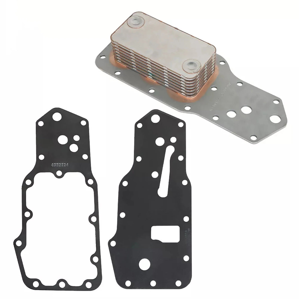 3pcs Set Oil Cooler w/ Gaskets for Dodge Cummins 5.9L 6B 6BT (1989–1997)