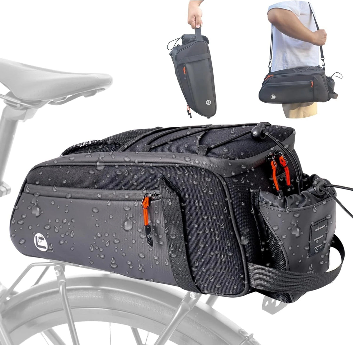10L Waterproof Bike Bags for Bicycle Rear Rack (2010–2023)