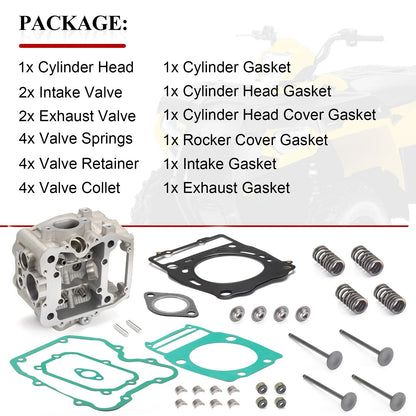 Cylinder Head w/ Valve Kit 3085527 for Polaris ATP 500 (2004–2005) Xpedition 425 (2000–2002)