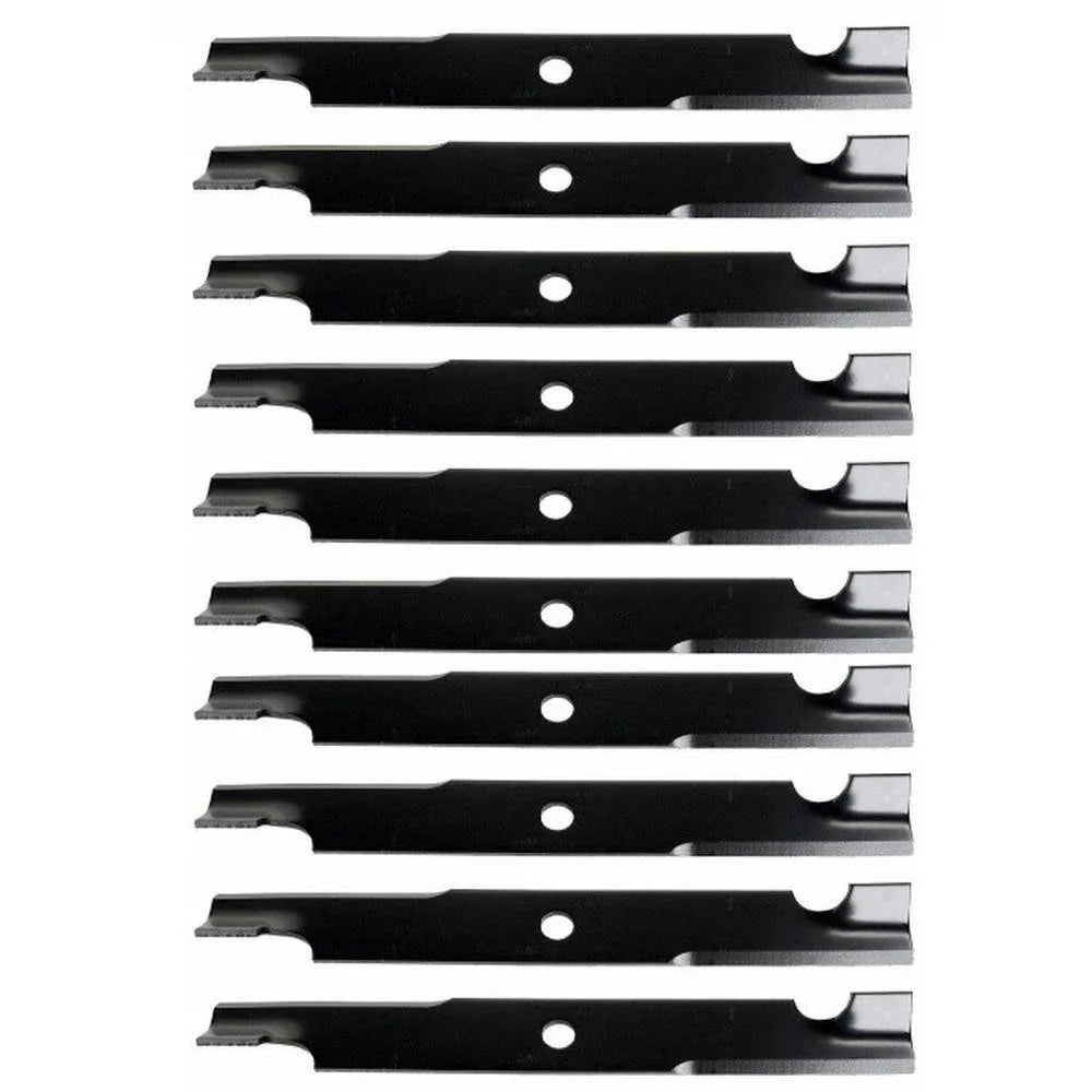 10 Notched Mower Blades for Exmark Lazer Z Turf Tracer (Fits 103-2508)